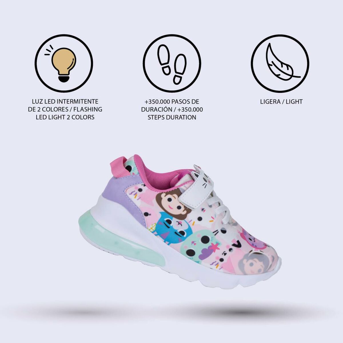 LED joggesko Gabby's Dollhouse Rosa